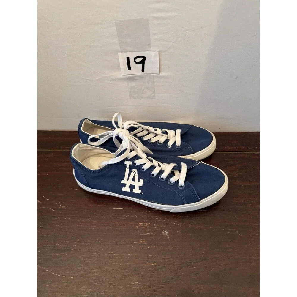 Row One LA Dodgers Canvas Sneakers Blue White Women’s 8 Men’s 6.5